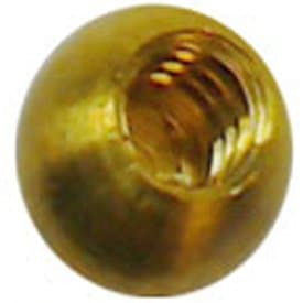25 1/4" threaded 6-32 brass balls drilled tapped knobs