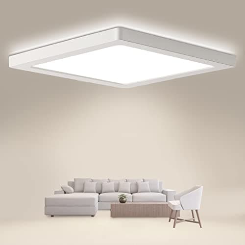 LED Ceiling Light,18W 1530LM Super Bright Non-dimmable Led Light Fixture,for Kitchen, Bedroom, Hallway, Corridor, Balcony, Living Room, 21.5 * 21.5 * 1.3CM, Natural White 4000K