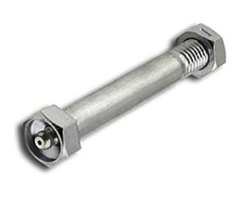 Axle with Nut For 2" Caster Wheel Hollow with Grease Zerk 1/2" - 13 x 3-7/8