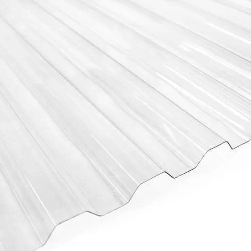 10-Pack Clear Polycarbonate Roofing Panels 72" L x 21" W, Corrugated Curved Roof Sheets for Patio, Greenhouse, Carport & Under-Deck Cover, Rainproof, High Light Transmission