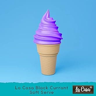 La Casa Soft Serve or Softy Premix - Vanilla+Chocolate+Black Currant | Combo Pack of 3 | Extra Creamy & Strong Flavor | 3x250g |