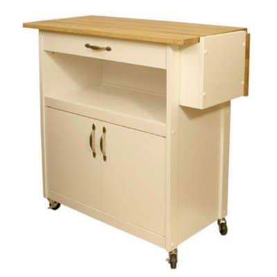Kitchen Utility Cart Provides Extra Cooking Storage Area, Great for a Microwave Cookware Cabinet