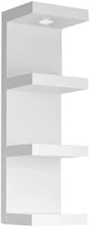 LitaEther Versatile 4 Tier Wall Shelf Unit,White Lack Wall Shelf,Display Floating Shelf with LED Remote Control Light