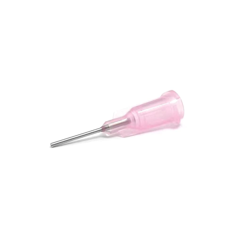20GA 1/2 Inch Dispensing Needle - Blunt Tip Luer Lock - Fluid Manifold Channel - 50 PCS,Pink