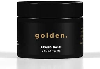 Golden Grooming Beard Balm | Unique Masculine Scent | Shea Butter for Beard Growth | Tames, Moisturizes & Styles (2 oz, Fresh Scent)