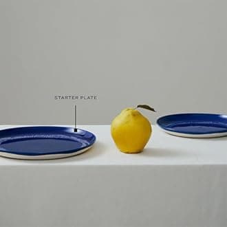 Starter plate dark blue - white stripes Feast