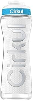Cirkul 22oz. White Plastic Grip Squeeze Water Bottle & Sport Lid, BPA-Free, Non-Slip Design for Gym, Biking & Sports