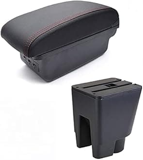 for Toyota Etios Liva. Car Armrest Leather Arm Rest Styling Storage Box Center Console Accessories Decoration Interior Auto Sturdy (Color : 2)