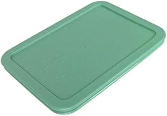 Pyrex Rectangular 3 Cup (750ml) Plastic Storage Cover (1, Green) by Pyrex
