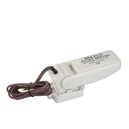 Marine Boat Bilge Pump Float Switch (12V 24V 32V) Ignition Protected Mercury by SAILFLO (White)