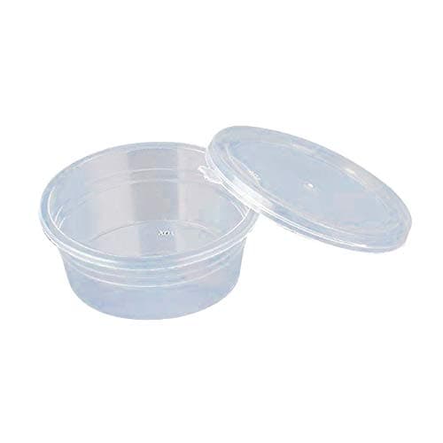 MELYTU 25 Pack Slime Containers,Leakproof Clear Plastic Foam Ball Storage Containers with Lids for 20g Slime