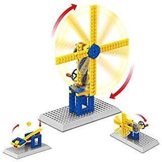 Air Fan Mechanical Gears Contraptions Craft Kit - Technic Construction Building Blocks | Children Science Engineering Educational STEM Creative Toys,3 in 1