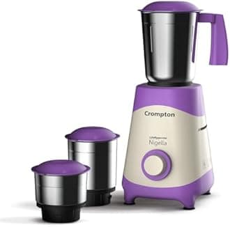 Crompton Nigella 500 Watts Mixer Grinder (ACGM-NIGELLA500W3J) Lavender & white