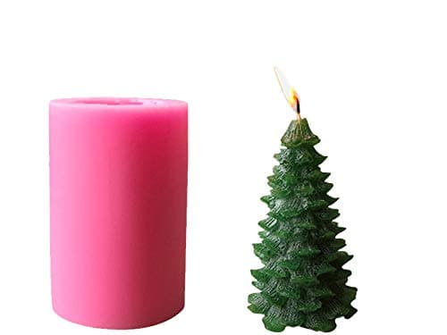 Silicone Christmas Pine Tree Candle Molds/Soap Molds/Baking Molds, Ideal Moulds for DIY Xmas Candle Making, Soap Making and Baking