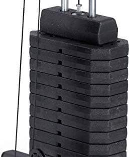 Body Tech PVC Weight Stack Spare Plates for Gym Machines. (5Kg Each) (60), Black