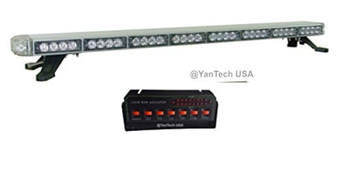 50" Amber Clear Super Bright LED Light Bar Flashing Warning Tow Truck Wrecker Police Snow Plow w/Take Down & Alley & Brake Lights - USA Warranty w/Lifetime Service