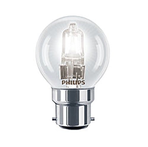 5 x Philips Eco Halogen 28W = 35 Watt BC B22 Bayonet Cap Halogen Golf Ball Mini Globe Round Lamps Light Bulbs Dimmable