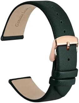 WOCCI Elegant Watch Straps, Genuine Leather Replacement Bands, Stainless Steel Buckle, 8mm 10mm 13mm 12mm 14mm 16mm 18mm 20mm 22mm