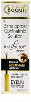 Entod Beauly London Bimatoprost Ophthalmic Solution with Brush-Free Applicator | Lash Factor Formula | 2ml