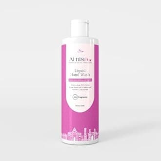 Hajj/Umrah Kit Fragrance Free Liquid Hand Wash 100ml, Fragrance Free Goat Milk Handmade Soap Set 2 100gm each x 2 and Herbal Hair Shampoo 100ml with Sweat Free Sunscreen Gel Spf 50+ 50ml Combo Set of 5 (100ML)