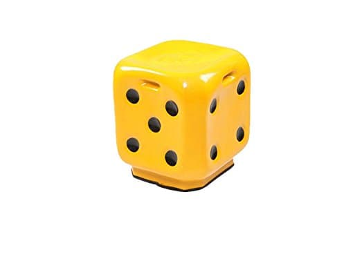 Microfibre Unbreakable Durable Dice Sitting Stool with Anti-Skid Rubber (Yellow)