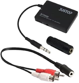 – BTR006 Bluetooth Wireless Stereo Audio Receiver With 3.5MM Jack, Universal Adapter For Speakers, Built-in Rechargable Battery, Audio Cable And 3.5mm Jack Joiner Adapter