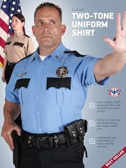 First Class 100% Polyester Two Tone Men's Uniform Shirt