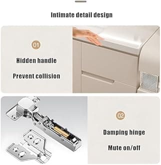 Bathroom Vanity with Sink - Floating Bathroom Vanity Contains LED Smart Defog Mirror Cabinet | Solid Wood Bathroom Vanity | Wall Mounted Installation (72")