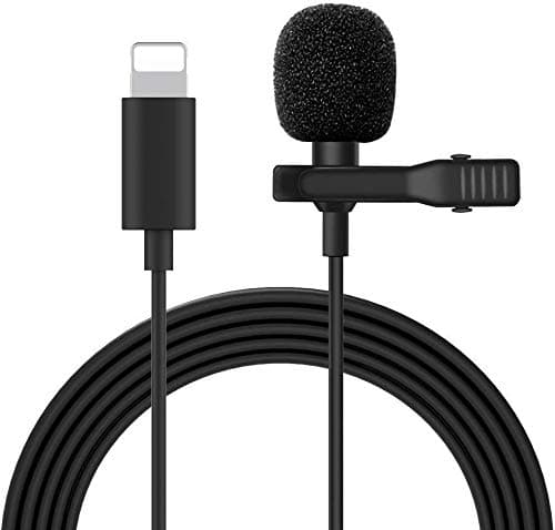 Microphone Dual Headed Recording Clip On Mic Mini Microphone compatible with Phone XS/XR/X/8/7/6/5 Series/Pad Air