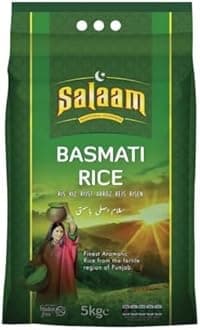 Premium Basmati Rice 5kg, Aromatic, Long Grain, Aged, Non-Sticky, Ideal for Biryani, Pilaf, and Everyday Meals