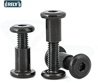 Rely®⇒VP INDUSTRIES (Combo Set -10 Pcs) M8x80 mm Allen JCB Screw with JCB Female Sleeve Barrel Nut + Allen Key 1 pc | Fastener for Joining Wood Boards, Cabinets, Cupboards,Chairs & Beds