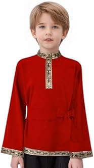 Boys Russian Traditional Costume Russian Long Sleeve Shirt for Halloween Cosplay