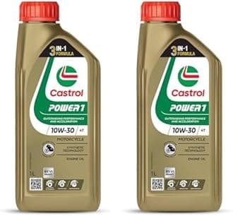 Castrol POWER1 10W-30 4T Synthetic Engine Oil for Bikes | With 3-in-1 Synthetic Technology | Meant for High Performance Bikes | BS VI Ready |1000 ML (Pack of 2)