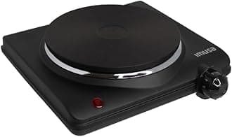 IMUSA Single Electric Hot Plate with Cast Iron Plate for Cooking or Heating, Electric Burner