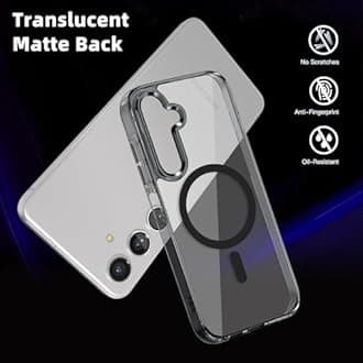 Lunivop for Samsung Galaxy A16 5G Case Hard [Compatible with Magsafe ] Yellowing Resistant Magnetic Cover Clear para A 16 6.7 inch 2024 Rugged Best Phone Cases Black