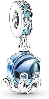 9 Pack Silver Spacer Beads Charms fit Pandora Bracelet, Heart Beads DIY Jewelry Gifts Women