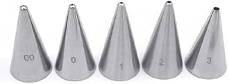 Royal Icing Piping Nozzle for Writing,Pastry Nozzle Round for Cookie Cake Cupcake Decorating,5 Pcs
