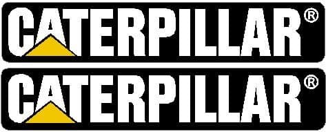 2 CAT Caterpillar Black Die Cut Decals (6 1/2)