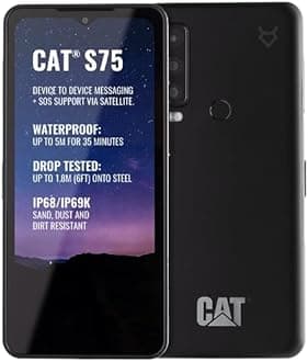 CAT S75 Smartphone Model EU/UK Model BM1S1B w/Satellite Connection Dual SIM Factory Unlocked International Version - Black