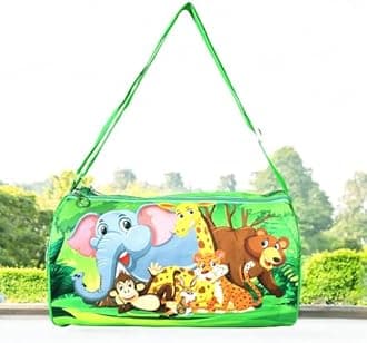 Asera Mix Design Unicorn Space & Dino Duffle Bag for Kids/Boys/Girls | Whimsical and Sturdy Bag | Best for Travel and Play | Return Gifts Birthday Party for Kids