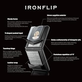 VERTU IRONFLIP Alligator Skin Flip Cell Phone, Unlocked Android 5G Smartphone, Foldable Design, One-Hand Control, 50MP Camera, 12G+512G, Dual SIM, 6.9" 120Hz OLED, 65W Fast Charge (Elephant Grey)