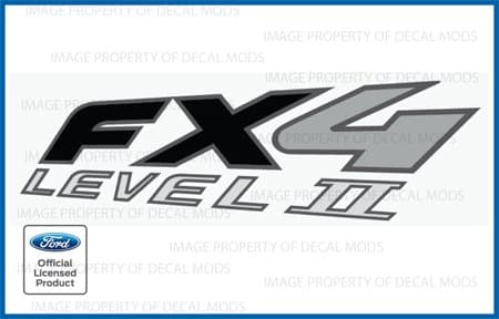 Decal Mods FX4 Level 2 Decals Stickers Black for Ford Ranger - FB (2002-2009) | FH1E5