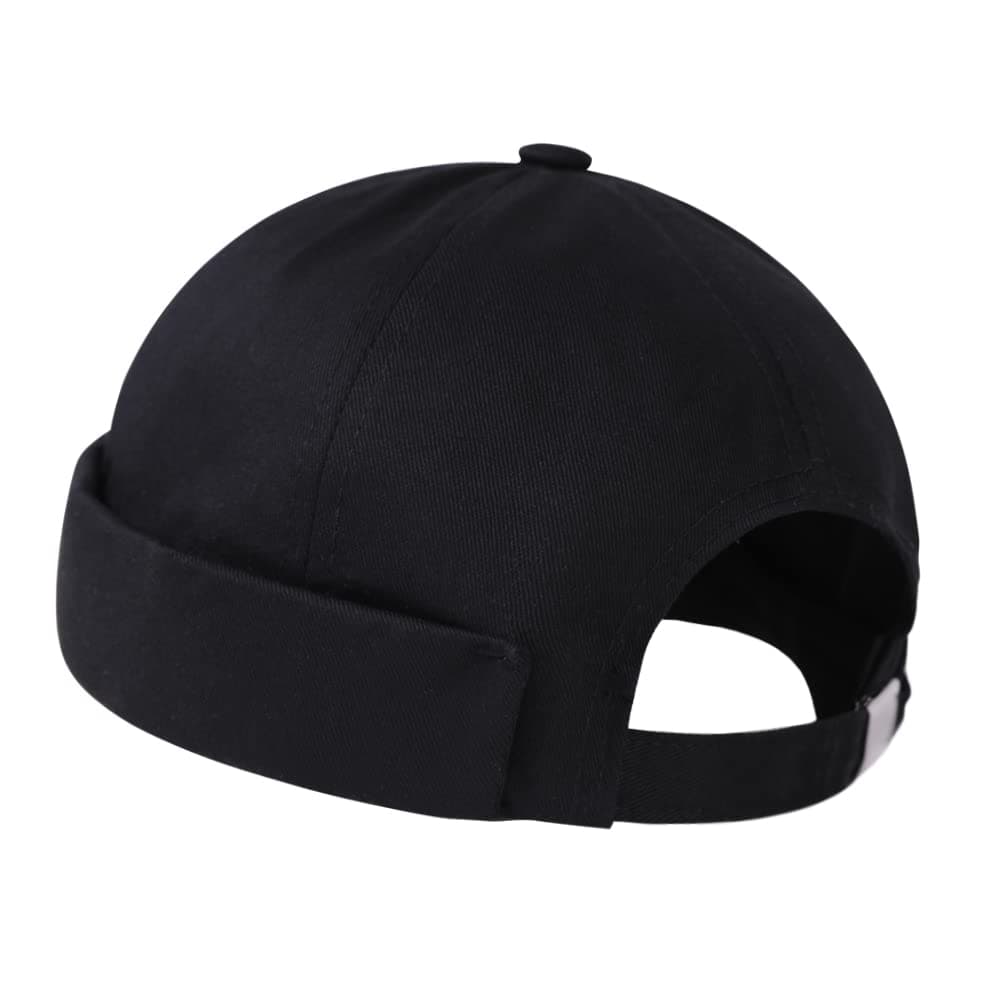 Men Hats Docker Cap Hats Skullcap Beanie Worker Sailor Cap Brimless Cap Rolled Cuff Retro Fashion Brimless Hat with Adjustable