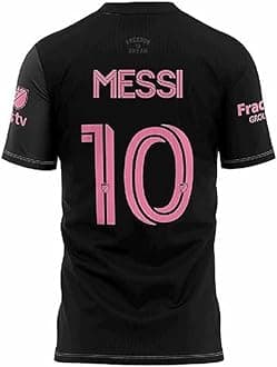 RJM Messi 10 Miami Black Football T-Shirt 2024-2025 (Men's & Kid's)