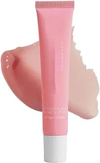 Lip Butter Balm - Conditioning Lip Mask and Lip Balm for Instant Moisture, Shine and Hydration - Sheer Tinted(.5 Oz) (Pink Sugar)