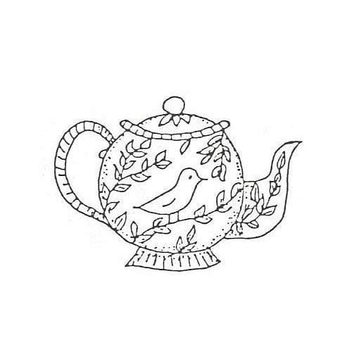 Rubber Stamp: Teapot #4