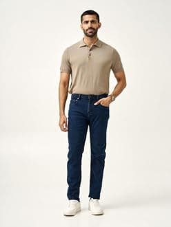 The Pant Project Men's Slim Fit Stretchable Jeans Denim Cotton Pants Stylish Ankle Length Jean