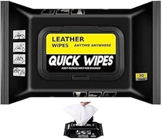 MOMENT Shoe Sneaker Cleaner Quick Wipes, Leather Cleaner Wipes 30 Count (Pack of 1), Leather Clean Condition Apparel Furniture Auto Car Interior Shoes Boots Bags