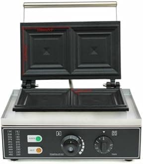 Commercial Electric Sandwich Machine, 110V 1500W Double-side Sandwich Press Grill, Breakfast Sandwich Toaster Grilled Cheese Maker w/Non-Stick Coating, Stainless Steel, for Restaurant Party Food Stall
