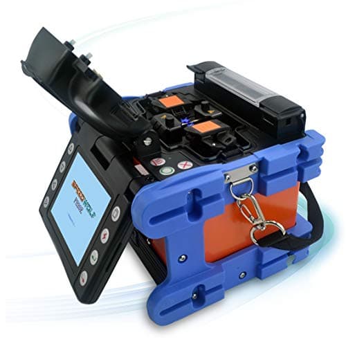 SPEEDWOLF Mini Core to Core Alignment Optical Fiber Fusion Splicer With SOC Holder,3.6" LCD FTTH Auto Optical Fiber Splicing Machine for SM/MM/DSF/NZDSF/ED Fibers with Fiber Cleaver 4in1&6xElectrodes